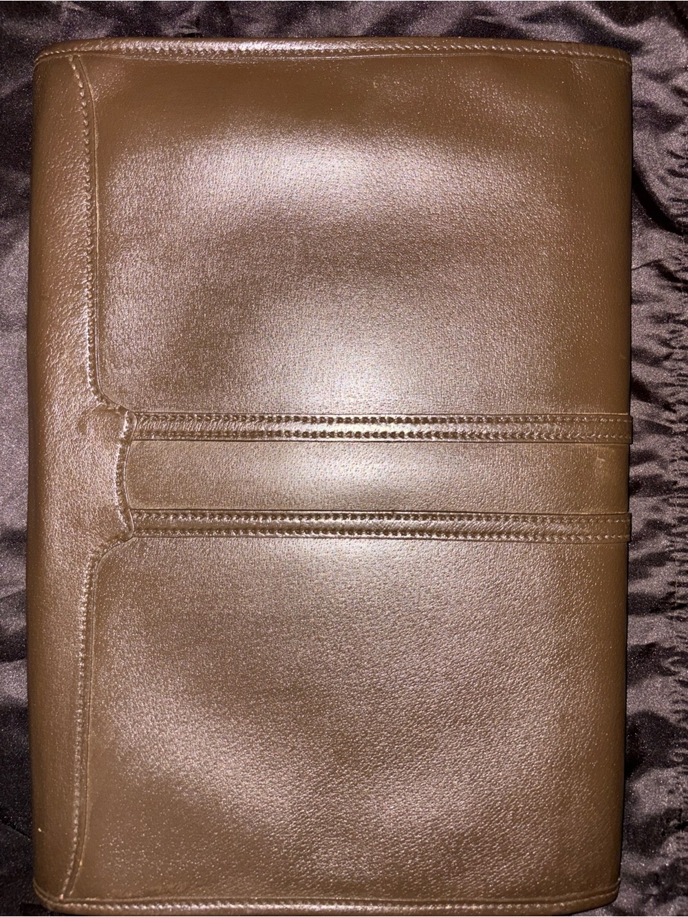 Gucci Brown Leather Briefcase Clutch with Gold Lock - Picture 3 of 9